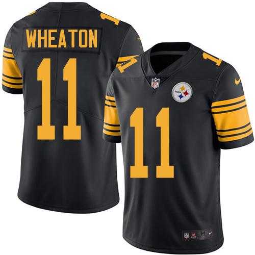 Nike Men & Women & Youth Steelers 11 Markus Wheaton Black Color Rush Limited Jersey,We sell and wholesale Nike Men & Women & Youth Steelers 11 Markus Wheaton Black Color Rush Limited Jersey on line form chian!